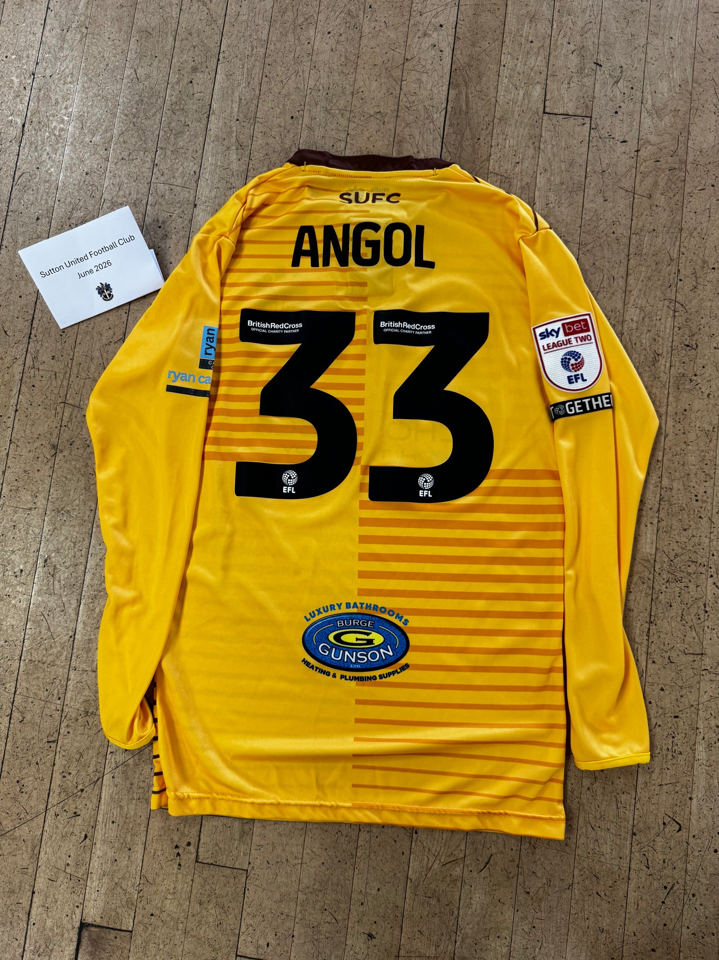 Lee Angol Home Shirt 2023-2024 - Long Sleeve